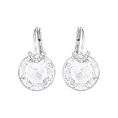 Swarovski Crystal White Bella V Rhodium-Plated Earrings