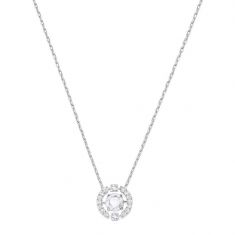 Swarovski Crystal White Sparkling Dance Round Necklace