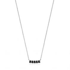 TOUS Mini Onyx Sterling Silver Necklace