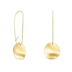 TOUS Nenufar Long Petal Earrings with Freshwater Cultured Pearls
