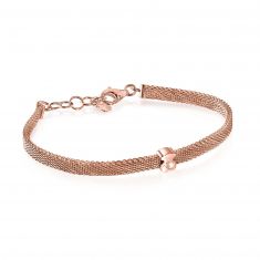TOUS Real Sisy Rose Gold-Tone and Freshwater Cultured Pearl Mesh Bracelet