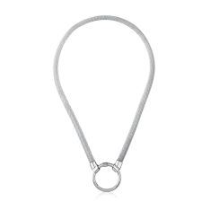 TOUS Sterling Silver Circle Mesh Hold Choker Necklace