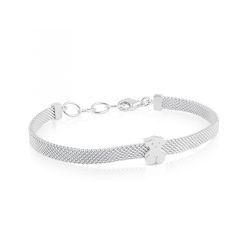 TOUS Sweet Dolls Sterling Silver Mesh Bear Bracelet