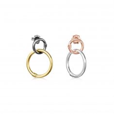 TOUS Two-Tone Double Circle Earrings