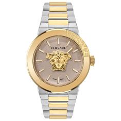 Versace Medusa Infinite Ivory Dial Two-Tone Stainless Steel Bracelet Watch 45mm - VE7E00423