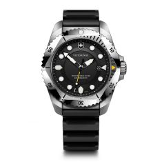 Victorinox Dive Pro Quartz Black Dial Black Rubber Strap Watch 43mm - 241990