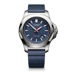 Victorinox I.N.O.X Blue Dial Blue Rubber Strap Watch 43mm - 241688.1