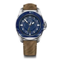 Victorinox Journey 1884 Automatic Blue Dial Wooden Strap Watch 43mm - 241980.1