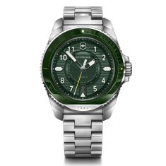 Victorinox Journey 1884 Automatic Green Dial Stainless Steel Bracelet Watch 43mm - 242015