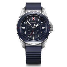 Victorinox Journey 1884 Blue Dial Blue Rubber Strap Watch 43mm - 241975
