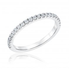 1/5ctw Round Diamond White Gold Wedding Band
