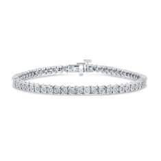 White Gold Round Diamond Tennis Bracelet 1ctw