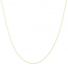 Yellow Gold Adjustable Box Chain Necklace