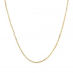 Yellow Gold Diamond-Cut Rope Chain Necklace | 2.5mm