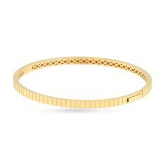 Yellow Gold Fluted Bangle Bracelet