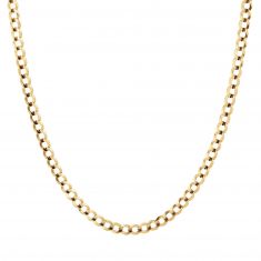 Yellow Gold Solid Comfort Curb Chain Necklace | 5.7mm