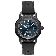 Zodiac Super Sea Wolf Ceramic Compression Diver Automatic Blue Dial Black Rubber Strap Watch 41mm - ZO9595